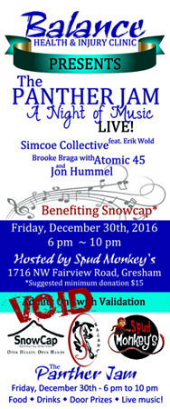 Balance Panther Jam for SnowCap hosted by Spud Monkey's The Balance Panther Jam for SnowCap hosted by Spud Monkey's